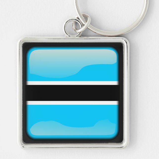 Flag of Botswana Keychain (Front)