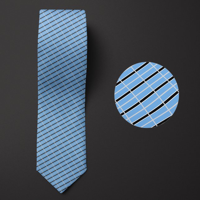 Flag of Botswana Pattern Neck Tie (Creator Uploaded)