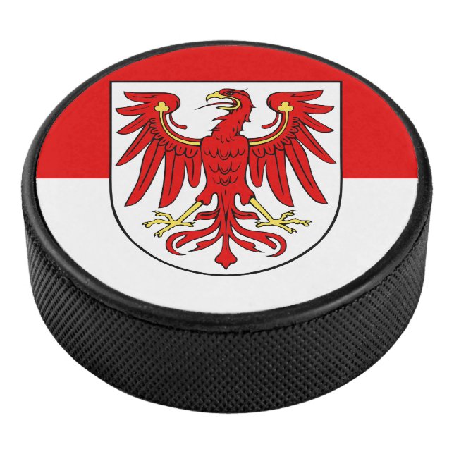 Flag of Brandenburg Hockey Puck (3/4)