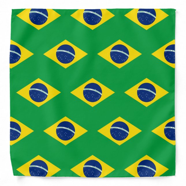 Flag Of Brazil, Adult/Large Bandana (Front)