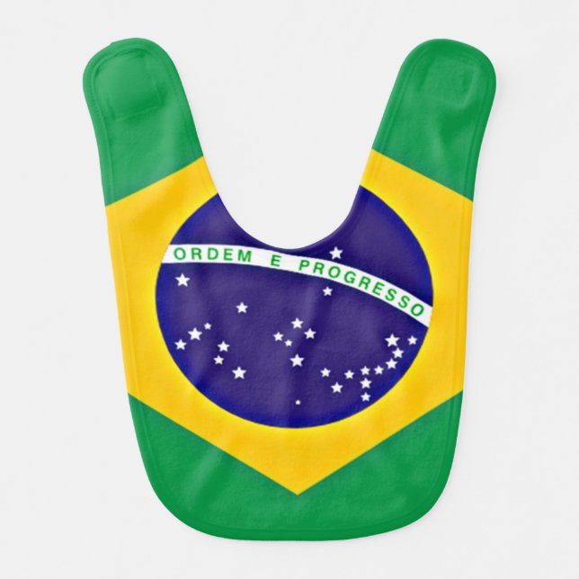 Flag of Brazil Baby Bib (Front)