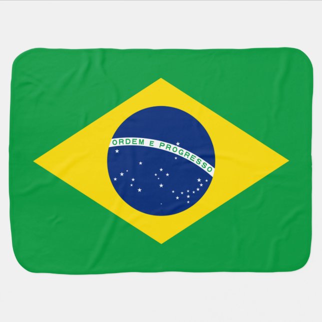 Flag of Brazil Baby Blanket (Horizontal)