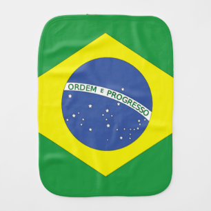 Flag of Brazil Baby Burp Cloth