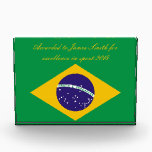 Flag of Brazil Bandeira do Brasil Award<br><div class="desc">The flag of Brazil - Bandeira do Brasil is a blue disc depicting a starry sky which includes the Southern Cross spanned by a curved band inscribed with the national motto Ordem e Progresso meaning Order and Progress, within a gold rhombus, on a green field. #flag #bandeiradobrasil #brazil #brazilian #patriotic...</div>