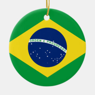 Flag of Brazil - Bandeira do Brasil Ceramic Ornament