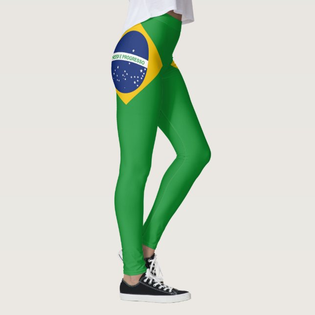 Flag of Brazil Bandeira do Brasil Leggings (Right)