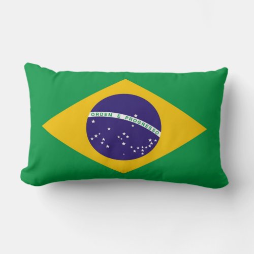 Flag of Brazil Bandeira do Brasil Lumbar Pillow