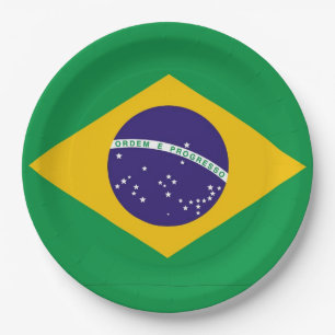 Flag of Brazil Bandeira do Brasil Paper Plates