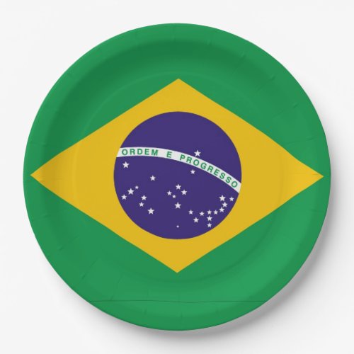 Flag of Brazil Bandeira do Brasil Paper Plates