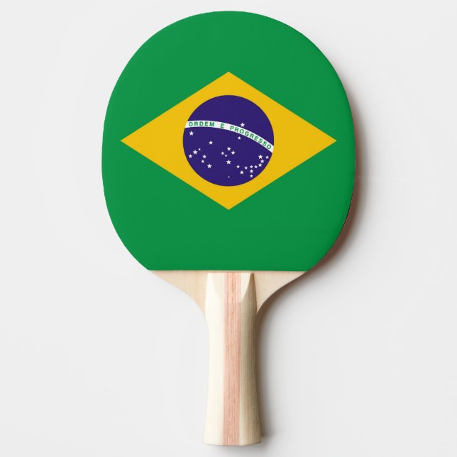 Flag of Brazil Bandeira do Brasil Ping-Pong Paddle (Front)