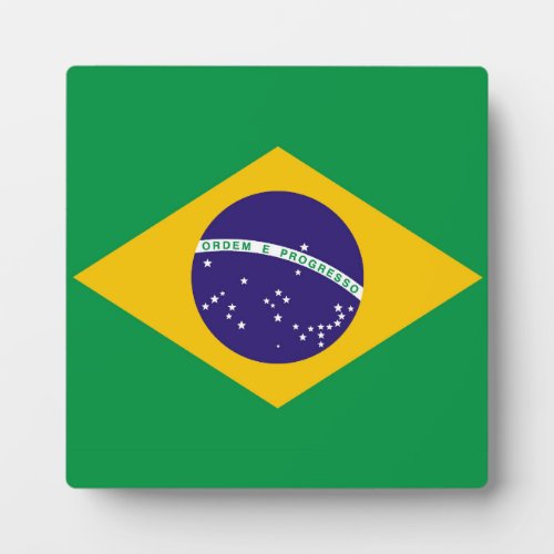 Flag of Brazil Bandeira do Brasil Plaque