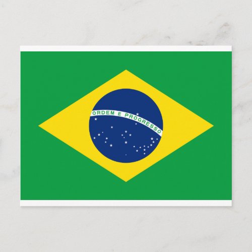 Flag of Brazil _ Bandeira do Brasil Postcard