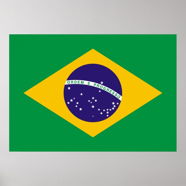 Flag of Brazil Bandeira do Brasil Poster (Front)