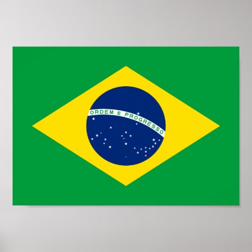 Flag of Brazil _ Bandeira do Brasil Poster