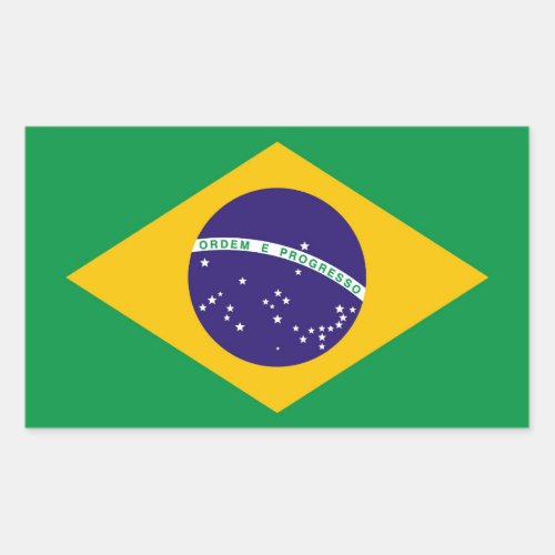 Flag of Brazil Bandeira do Brasil Rectangular Sticker