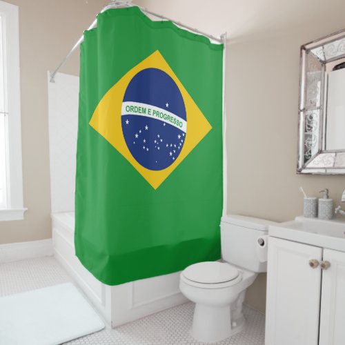 Flag of Brazil Bandeira do Brasil Shower Curtain
