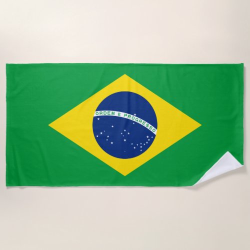 Flag of Brazil Beach Towel