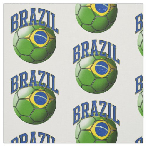 Flag of Brazil Brazilan Soccer Ball Pattern Fabric