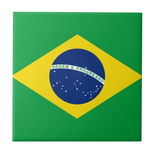 Flag of Brazil Brazilian Ceramic Tile