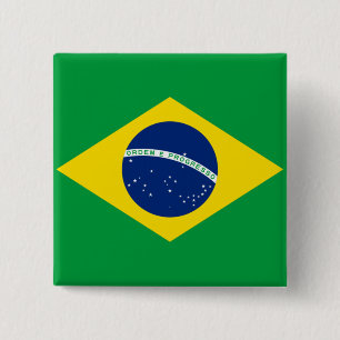 Flag of Brazil, Brazilian Pinback Button
