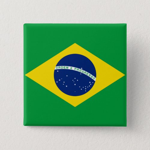 Flag of Brazil Brazilian Pinback Button