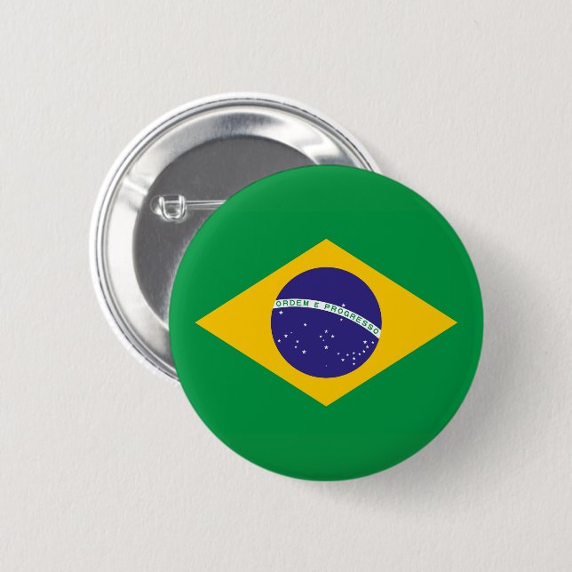 Flag of Brazil Button (Front & Back)