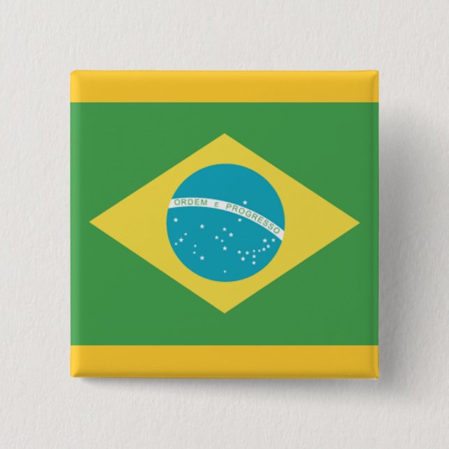 Flag of Brazil Button (Front)
