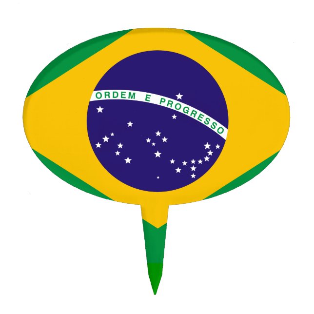 Flag of Brazil Cake Topper (Front)