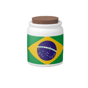 Flag of Brazil Candy Jar