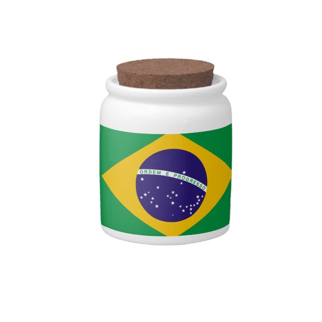Flag of Brazil Candy Jar (Front)
