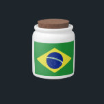 Flag of Brazil Candy Jar<br><div class="desc">Flag of Brazil</div>