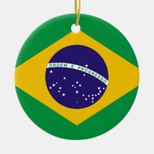 Flag of Brazil Ceramic Ornament