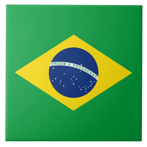 Flag of Brazil Ceramic Tile