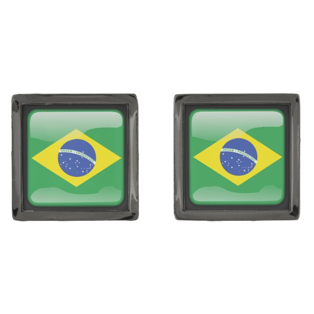 Flag of Brazil Cufflinks (Front)