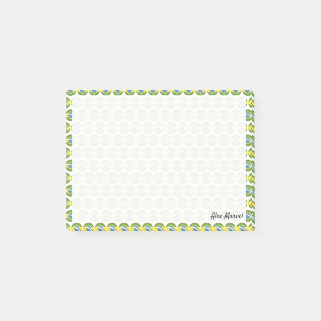 Flag of Brazil Emojis Post-it Notes (Front)