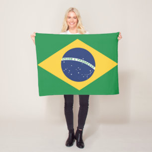 Flag of Brazil Fleece Blanket