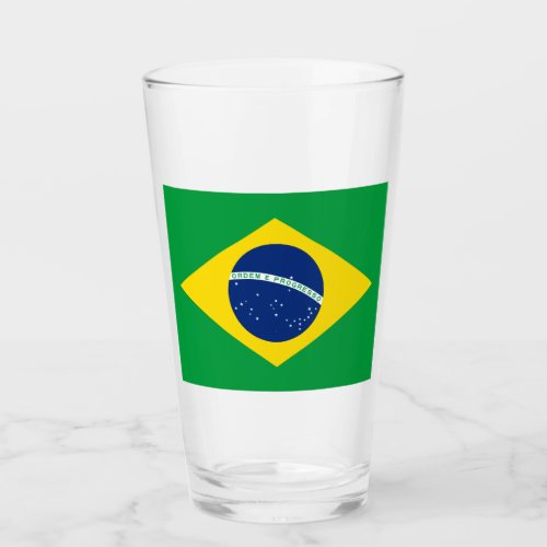 Flag of Brazil Glass