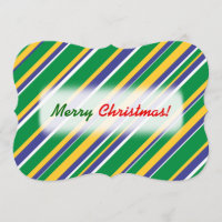 Flag of Brazil Inspired Colored Stripes Pattern