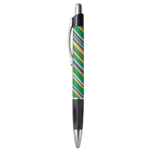 Flag of Brazil Inspired Colored Stripes Pattern Pen