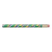 Flag of Brazil Inspired Colored Stripes Pattern Pencil (Back)