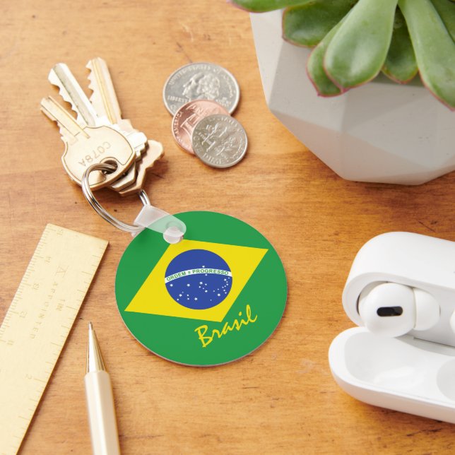 Flag of Brazil Keychain (Desk)
