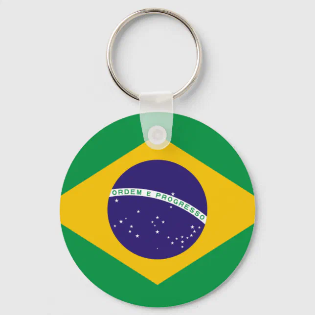 FLAG OF BRAZIL KEYCHAIN | Zazzle