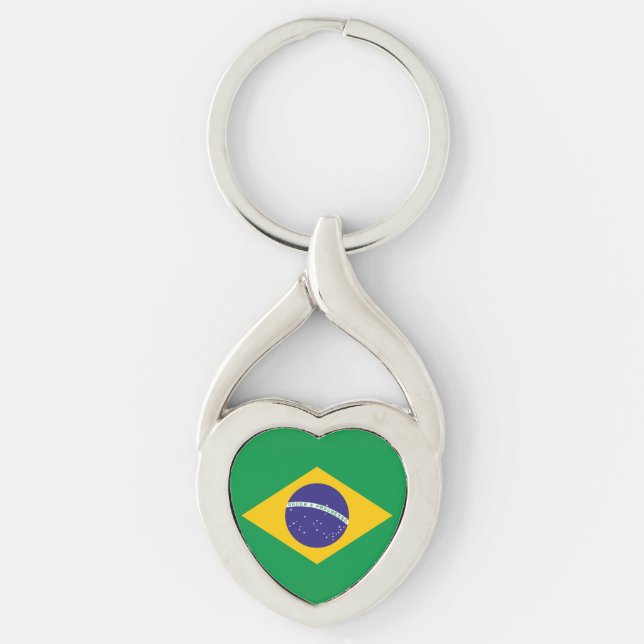 Flag of Brazil Keychain (Front)