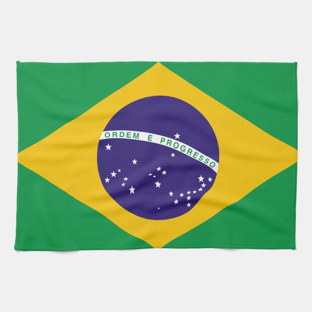 Flag of Brazil Kitchen Towel (Horizontal)