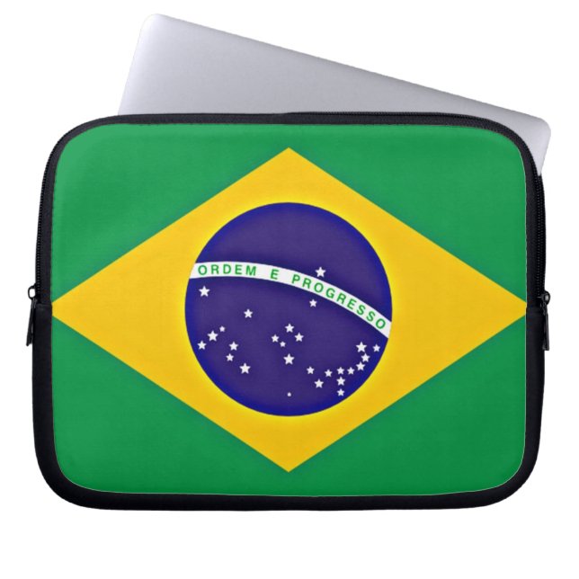Flag of Brazil Laptop Sleeve (Front)