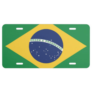 Flag of Brazil License Plate