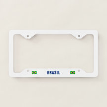 Flag of Brazil License Plate Frame