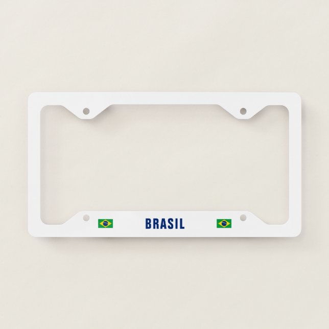 Flag of Brazil License Plate Frame (Front)