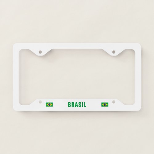 Flag of Brazil License Plate Frame