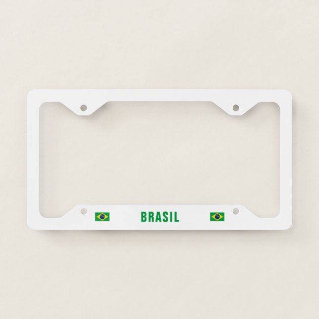 Flag of Brazil License Plate Frame (Front)